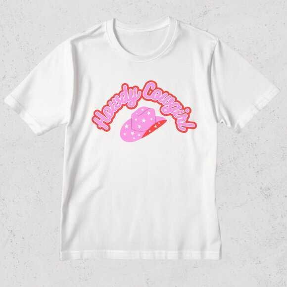 Howdy Cowgirl Graphic Tee Western Kitschy Super Soft T-Shirt Coquette Vintage - Picture 3 of 5